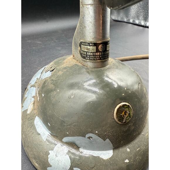 Vintage 1940's Shure Brothers 708SH microphone with S36 model stand - Picture 9 of 10